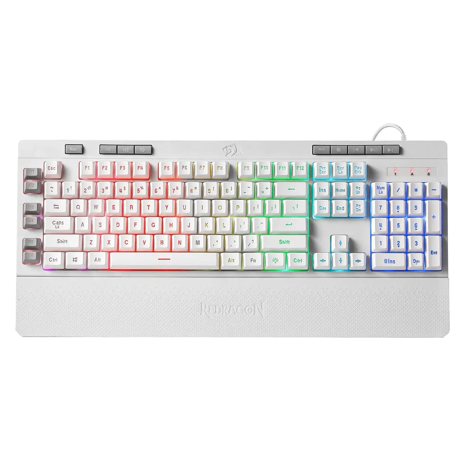 کیبورد گیمینگ ردراگون مدل REDRAGON SHIVA K512 WHITE