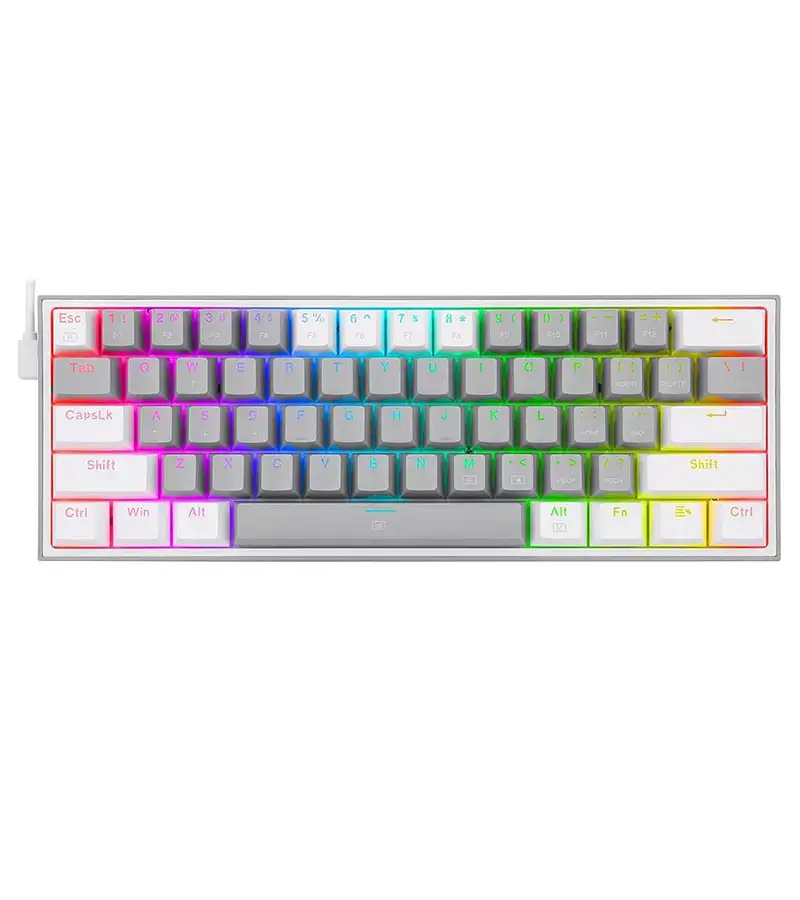 کیبورد مکانیکال ردراگون مدل  REDRAGON FIZZ  K617 GREY & WHITE WIRED