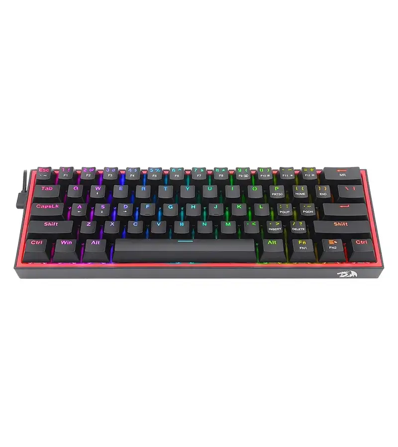 کیبورد گیمینگ مکانیکال ردراگون مدل REDRAGON K617 FIZZ RGB BLACK & RED WIRED