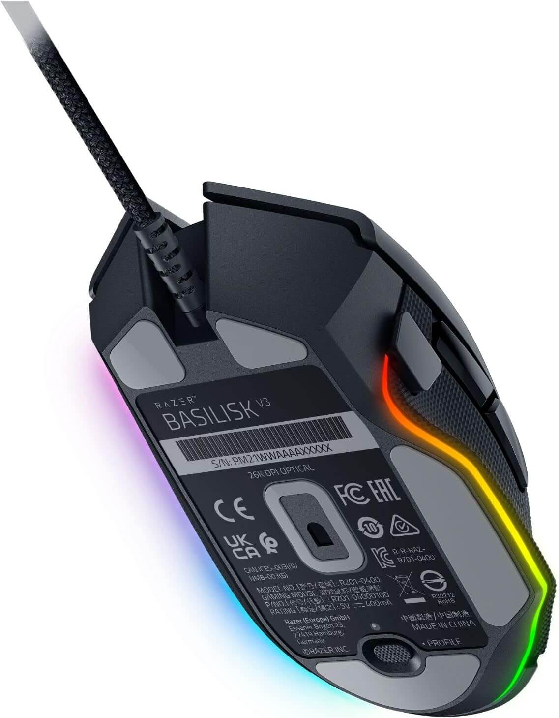 موس گیمینگ ریزر مدل RAZER BASILISK V3