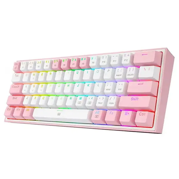 کیبورد مکانیکال گیمینگ ردراگو REDRAGON K617 FIZZ WHITE-PINK WIRED