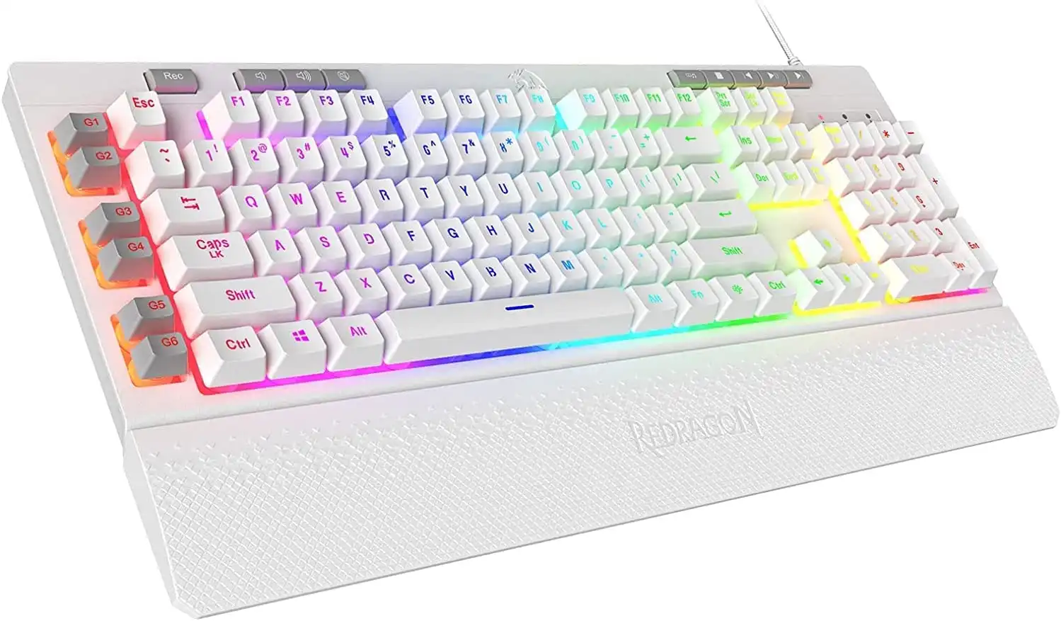 کیبورد گیمینگ ردراگون مدل REDRAGON SHIVA K512 WHITE