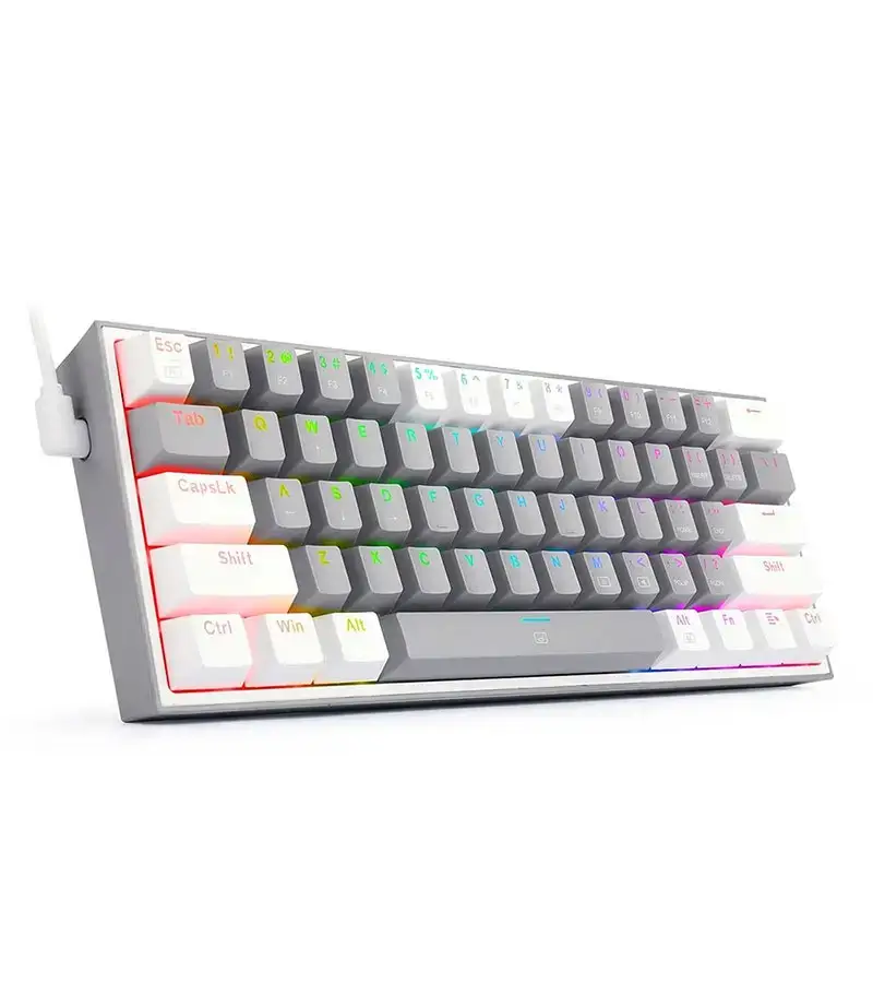کیبورد مکانیکال ردراگون مدل  REDRAGON FIZZ  K617 GREY & WHITE WIRED
