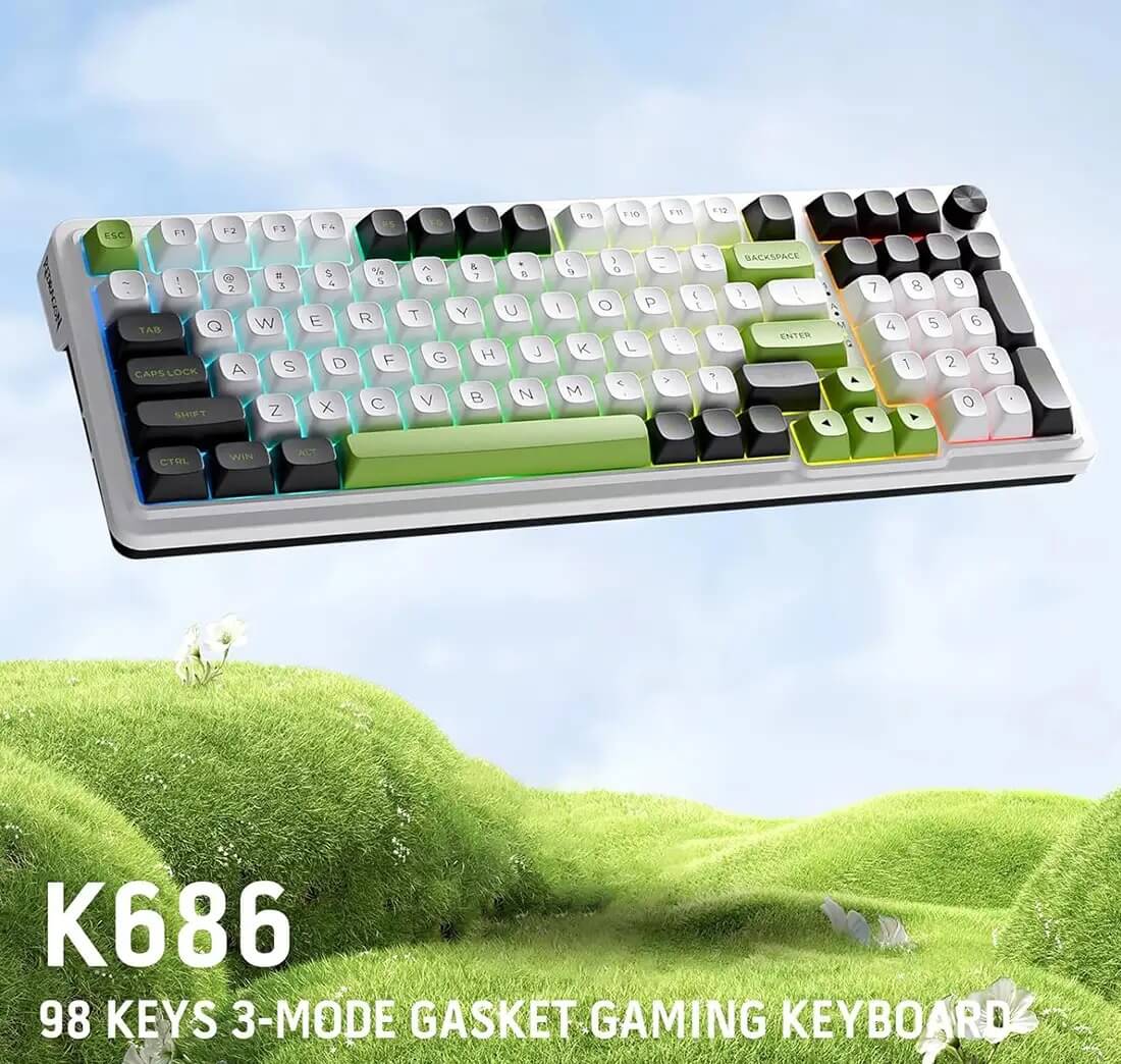 کیبورد گیمینگ ردراگون K686 EISA WBG PRO