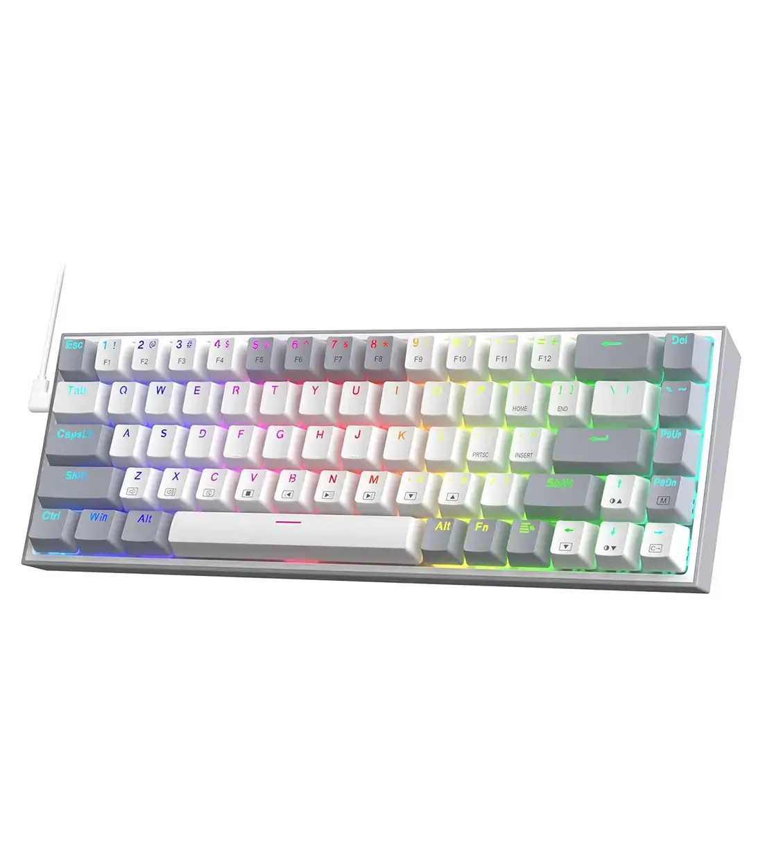 کیبورد مکانیکال ردراگون مدل REDRAGON CASTOR K631 WHITE-GREY
