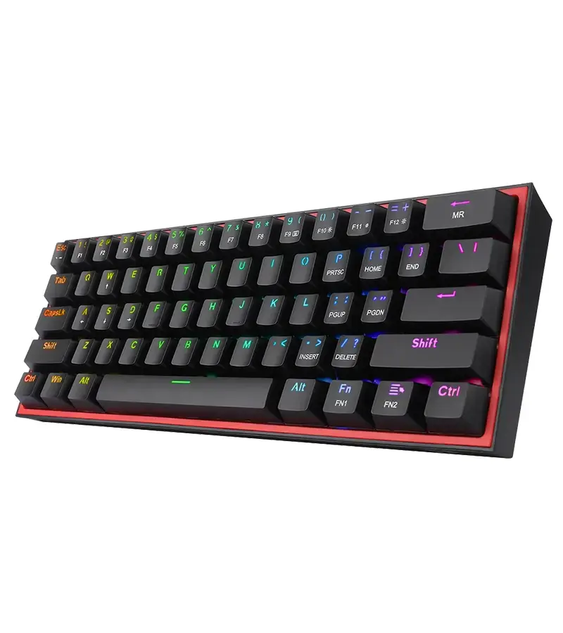 کیبورد گیمینگ مکانیکال ردراگون مدل REDRAGON K617 FIZZ RGB BLACK & RED WIRED