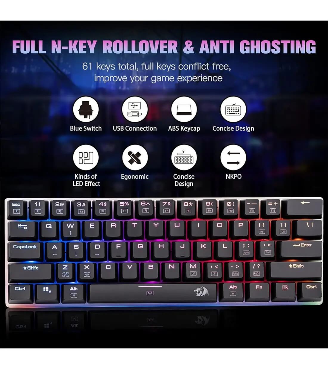 کیبورد گیمینگ ردراگون K705 ALIEN