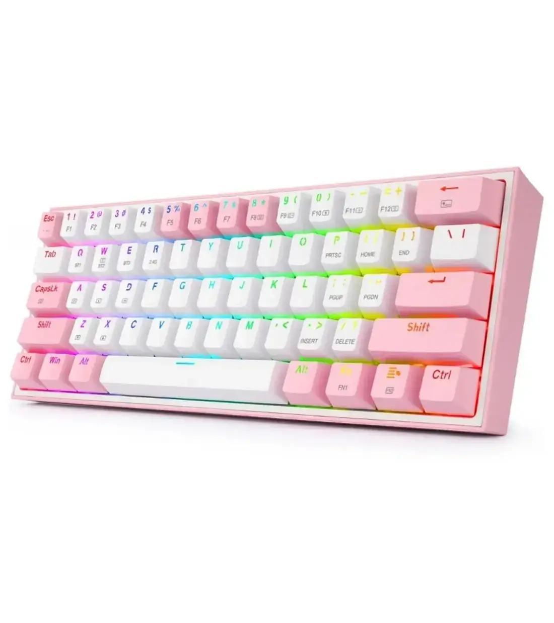 کیبورد گیمینگ مکانیکال ردراگون مدل REDRAGON K616 FIZZ PRO RGB WHITE & PINK WIRELESS